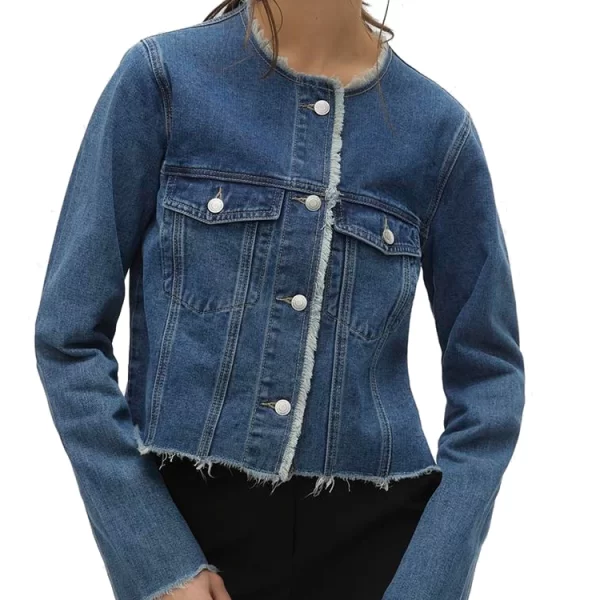 Vero Moda DENIM JACKET VERO MODA VMKIRI LS EDGE DENIM JACKET GU3214 MEDIUM BLUE DENIM VERO MODA