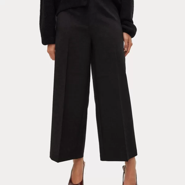Vero Moda ΠΑΝΤΕΛΟΝΙ VERO MODA VMKAELYN HW CROPPED BLACK VERO MODA