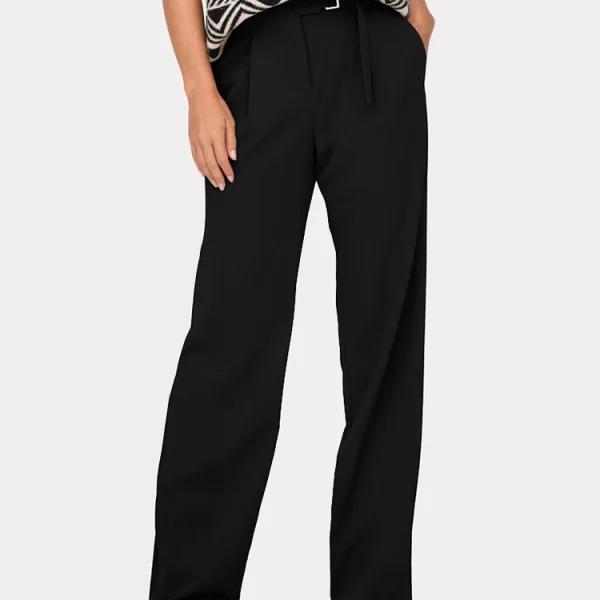 ΠΑΝΤΕΛΟΝΙ ONLY REBECCA HW BELT WIDE PANT TLR BLACK ONLY