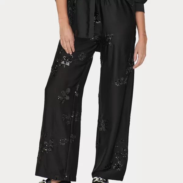 ΠΑΝΤΕΛΟΝΙ ONLY LEA SEQUINS PANT WVN BLACK ONLY