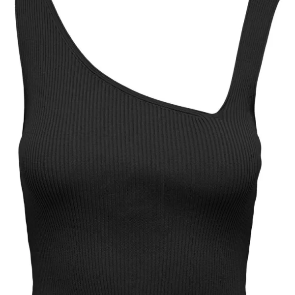 TOP ONLY TATIANNA SL CROPPED V-NECK KNT BLACK ONLY