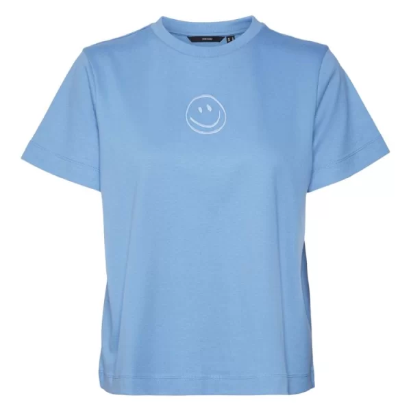T-SHIRT VERO MODA VMSARA METTE SS TOP BOX JRS BLUE JASPER VERO MODA