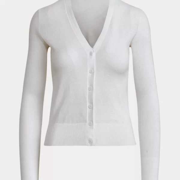 ΓΥΝΑΙΚΕΙΑ ΖΑΚΕΤΑ POLO RALPH LAUREN DENZEL L/S CARDIGAN WHITE POLO RALPH LAUREN