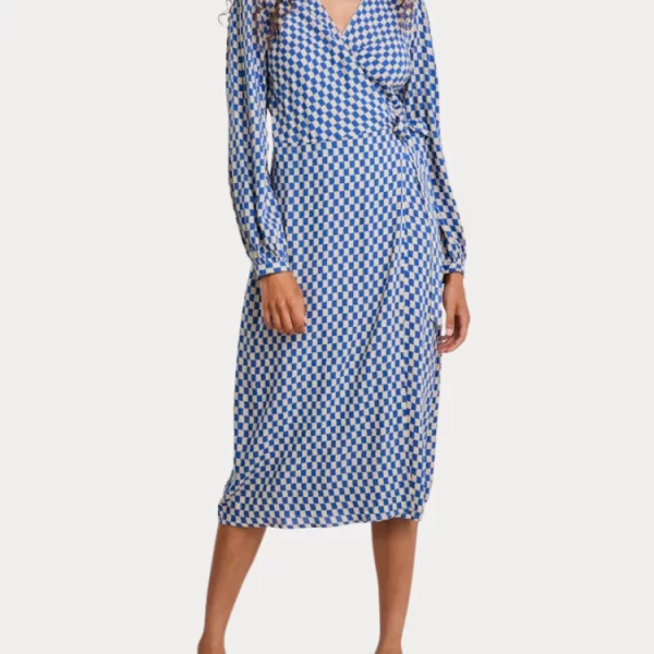 Yas ΦΟΡΕΜΑ YAS BEIGE BLUE DRESS YAS