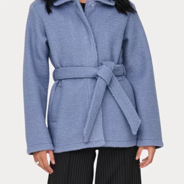 ΠΑΛΤΟ ONLY SANNE BOUCLE JACKET OTW BLUE ONLY