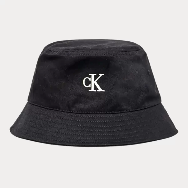 BUCKET HAT CALVIN KLEIN SMALL MONOGRAM BLACK CALVIN KLEIN