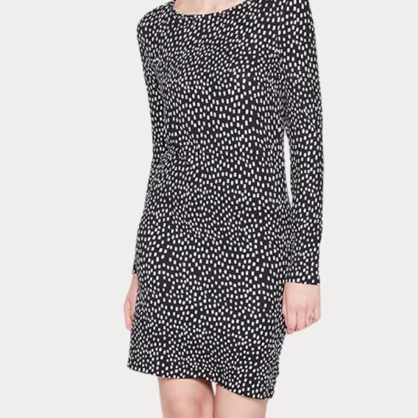 Vero Moda ΦΟΡΕΜΑ VERO MODA VMLINET LS SHORT DRESS JRS LT BLACK DOT VERO MODA
