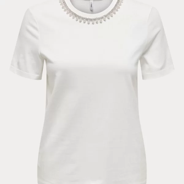 T-SHIRT ONLY JOLLY LIFE S/S REG PEARL JRS CLOUD DANCER ONLY