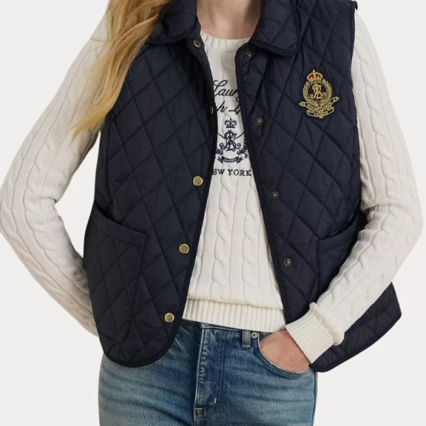 ΑΜΑΝΙΚΟ RALPH LAUREN CRESTED VEST NAVY POLO RALPH LAUREN