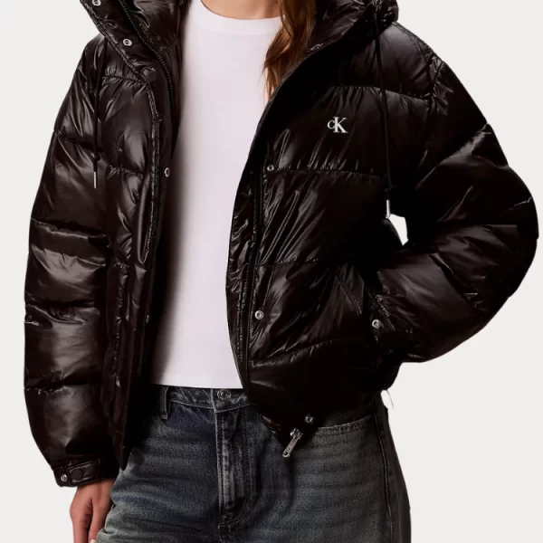 ΜΠΟΥΦΑΝ CALVIN KLEIN SHINE PUFFER JACKET BLACK CALVIN KLEIN