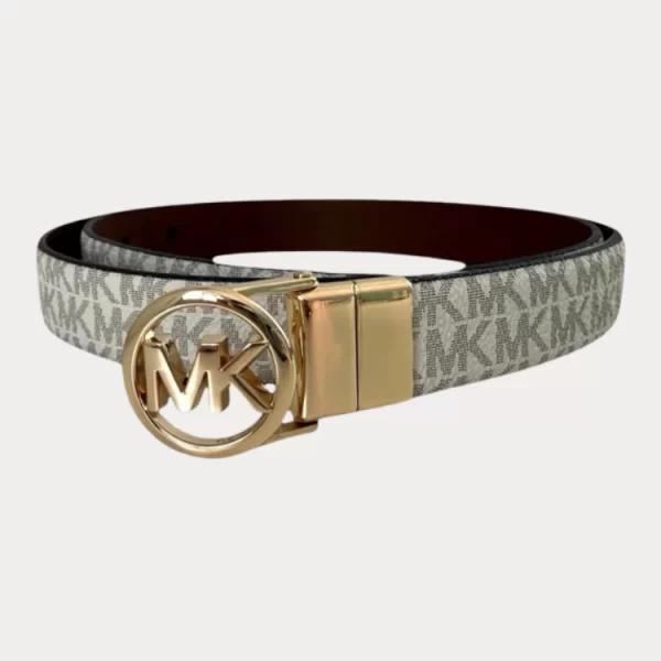 ΖΩΝΗ LEATHER MICHAEL KORS VANILLA WHITE MICHAEL KORS