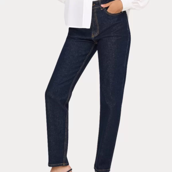 ΤΖΙΝ ONLY EMILY HW STRAIGHT ANK MAE334 DENIM DARK BLUE ONLY