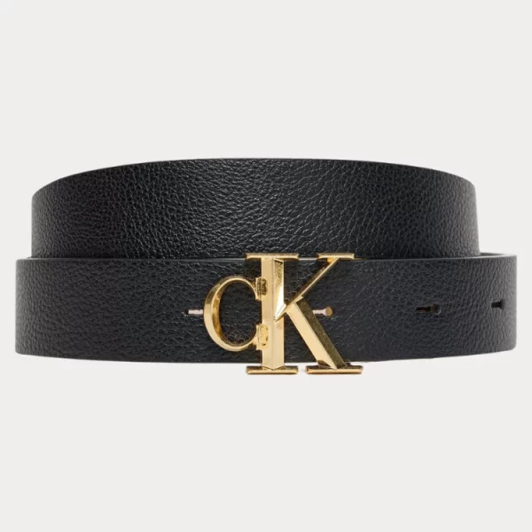 ΖΩΝΗ CALVIN KLEIN FACTED CK BUCKLE 25MM REV ADJ M BLACK/CHATEAU CALVIN KLEIN