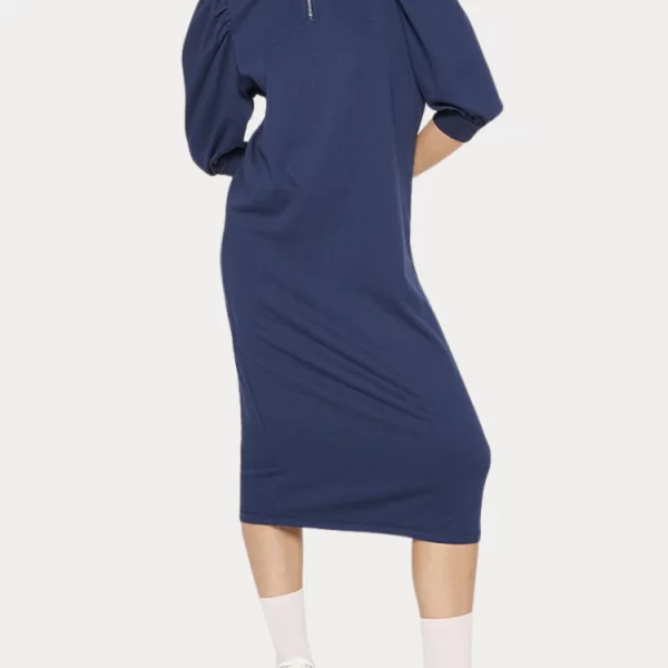 ΦΟΡΕΜΑ ONLY RIKKA 3/4 ZIP DRESS CS SWT BLUE ONLY