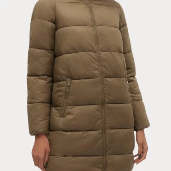 ΜΠΟΥΦΑΝ VERO MODA ASTORIA FIE PADDED COAT BROWN VERO MODA