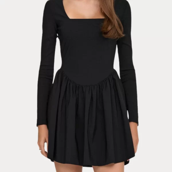 ΦΟΡΕΜΑ ONLY MENIA LS BALLOON SHORT DRESS BLACK ONLY