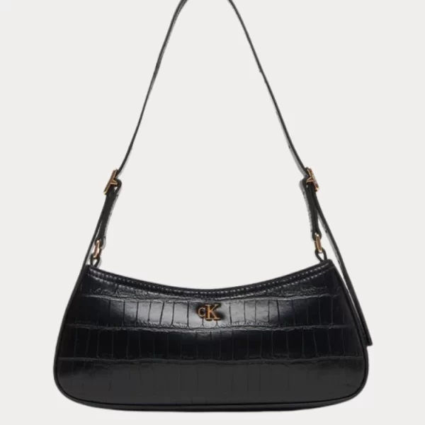 ΤΣΑΝΤΑ CALVIN KLEIN CK CROC SMALL SHOULDER BLACK CALVIN KLEIN