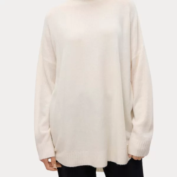 ΠΛΕΚΤΟ VERO MODA PLAZA LS HIGHNCK LONG PULLOVER BIRCH VERO MODA