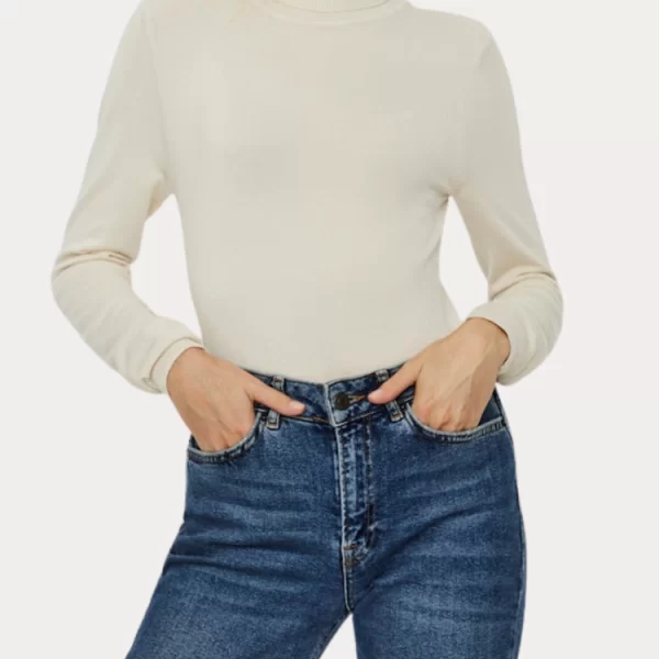 ΖΙΒΑΓΚΟ VERO MODA VMGLORY LS ROLLNECK BEIGE VERO MODA