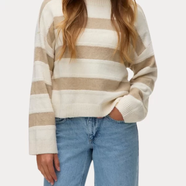 ΖΙΒΑΓΚΟ ΠΛΕΚΤΟ VERO MODA INEZ LS HIGHNECK SHORT PULLOVER BIRCH VERO MODA