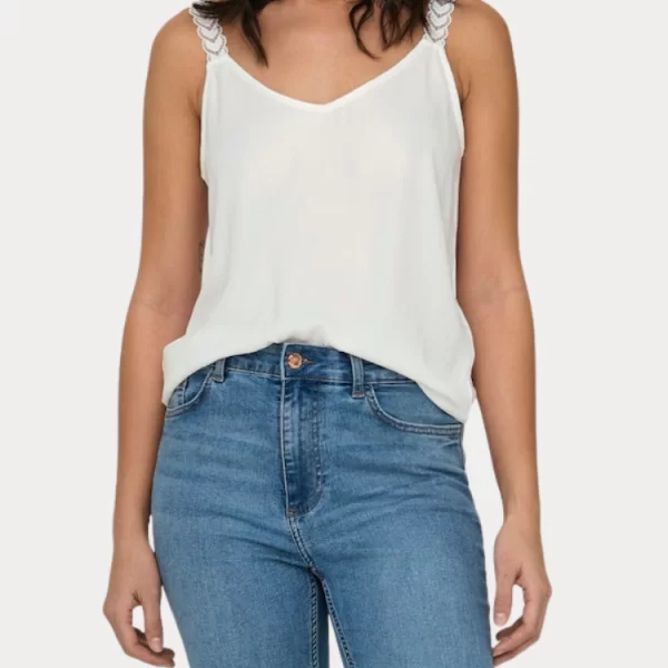 ΤΟΠ ONLY TILDE S/L LACE MIX JRS CLOUD DANCER ONLY