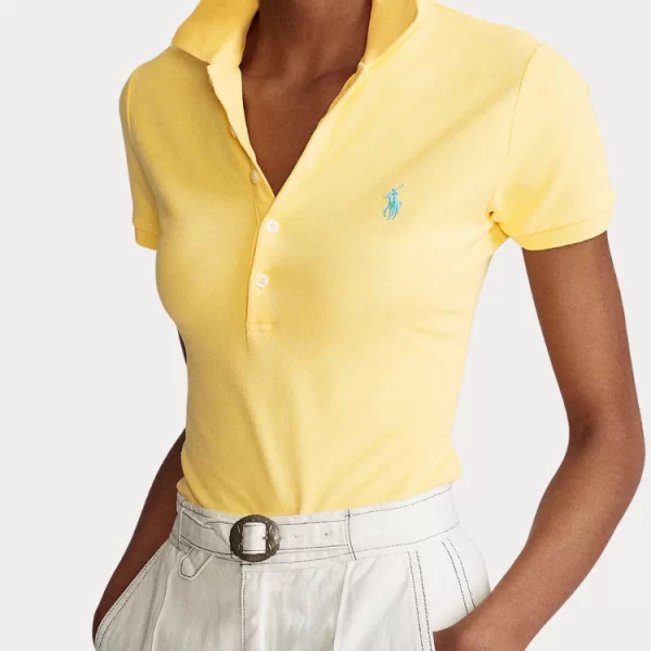 Polo Ralph Lauren ΓΥΝΑΙΚΕΙΑ ΠΟΛΟ POLO RALPH LAUREN JULIE SLIM FIT STRETCH YELLOW POLO RALPH LAUREN