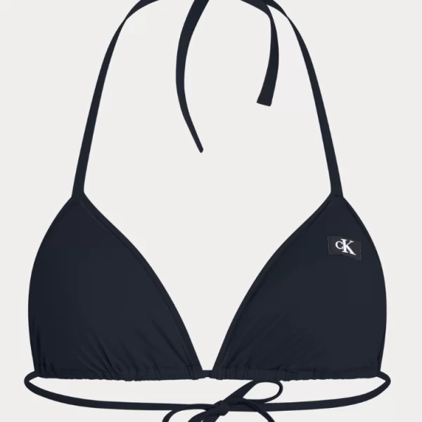 Calvin Klein ΜΠΙΚΙΝΙ TOP CALVIN KLEIN MONOGRAM TRIANGLE-RP PVH BLACK CALVIN KLEIN