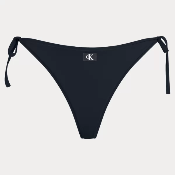 Calvin Klein ΜΠΙΚΙΝΙ BOTTOM CALVIN KLEIN MONOGRAM STRING SIDE TIE PVH BLACK CALVIN KLEIN