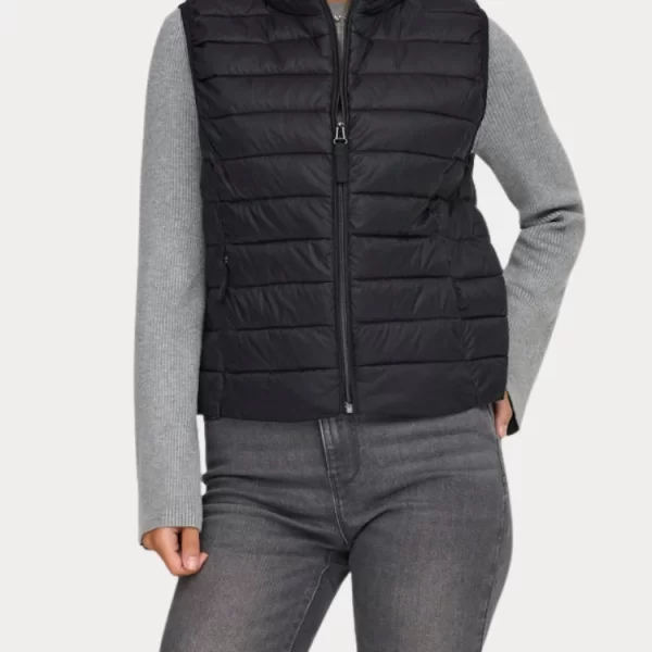 ΑΜΑΝΙΚΟ ΜΠΟΥΦΑΝ ONLY TAHIA LW QUILTED WAISTCOAT BLACK ONLY