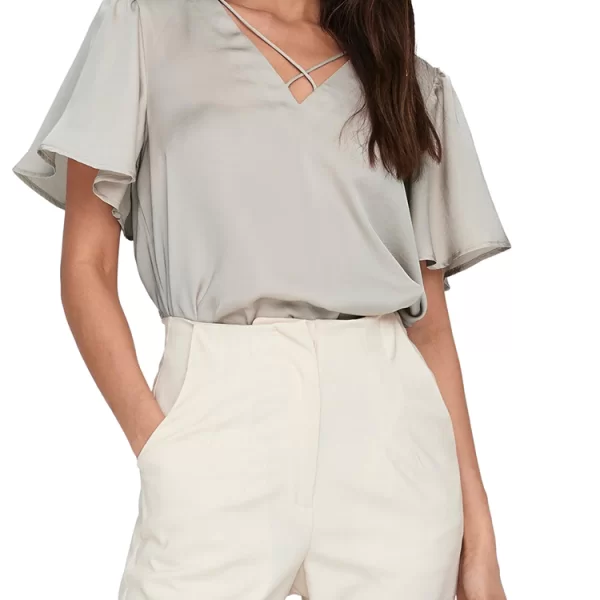 V-NECK TOP ONLY JANE SS MOONBEAM ONLY