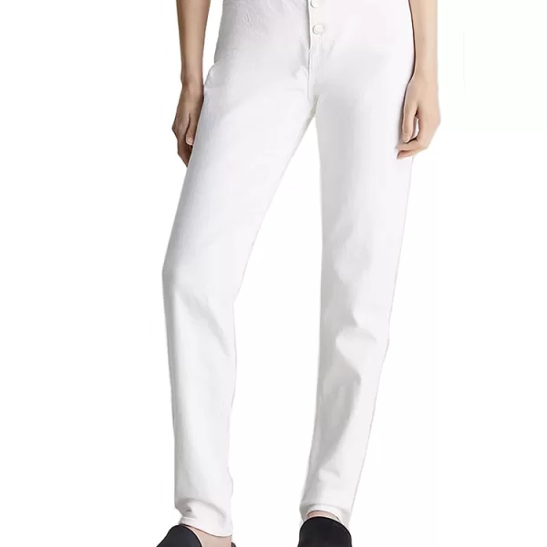 Calvin Klein ΤΖΙΝ CALVIN KLEIN MOM JEAN DENIM LIGHT WHITE CALVIN KLEIN