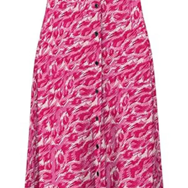 ΦΟΡΕΜΑ ONLY NOVA LIFE VIS MOLLIE LONG DRESS AOP RASPBERRY ROSE ONLY