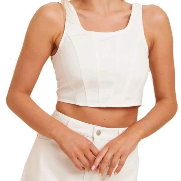 TOP RUT & CIRCLE DISA DENIM CORSET WHITE RUT&CIRCLE