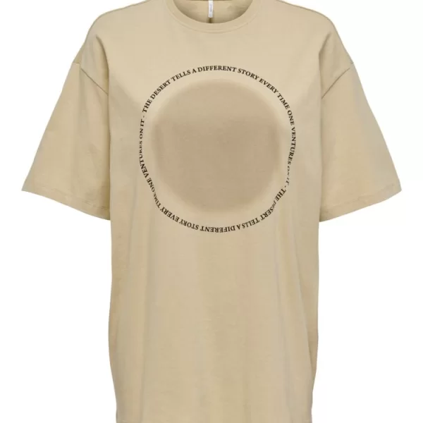 TOP ONLY LUNA PRINT TOP BOX PEBBLE BEIGE ONLY