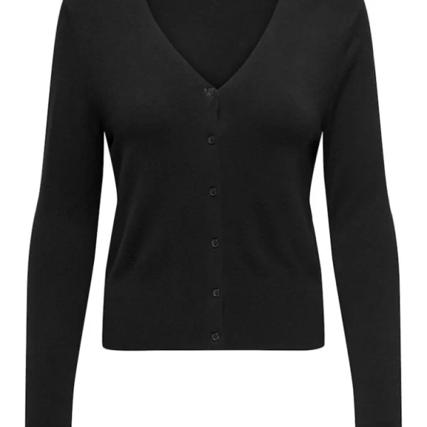 ΖΑΚΕΤΑ ONLY VENICE LIFE LS VNECK CARDI KNIT BLACK ONLY