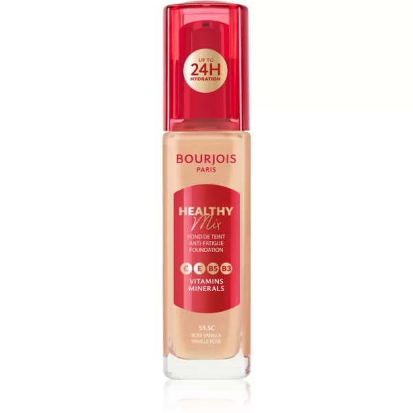 Bourjois Bourjois Healthy Mix λαμπρυντικό ενυδατικό μεικ απ 24 ώρες απόχρωση 51.5C Rose Vanilla 30 ml