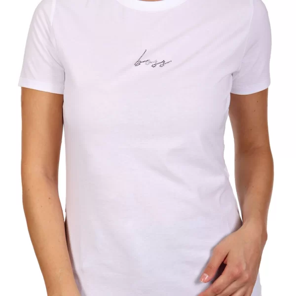 BOSS ORANGE T-SHIRT C_ELOGO_CRYSTAL LOGO ΛΕΥΚΟ