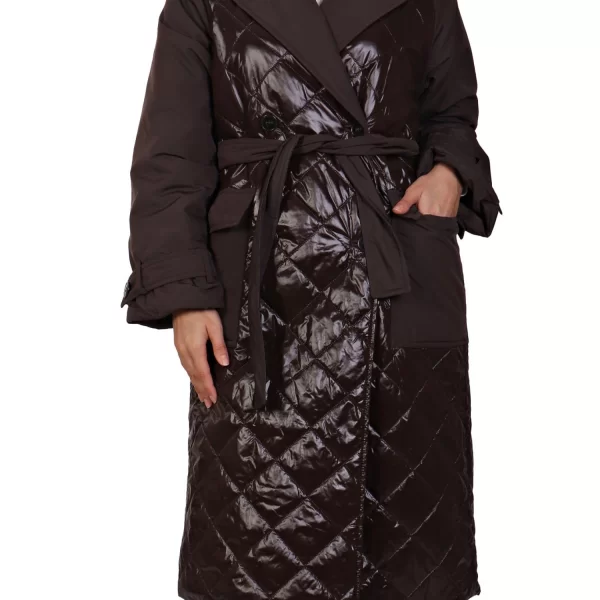 MARELLA MONOCHROME ΚΑΜΠΑΡΝΤΙΝΑ VESUVIO ΔΙΠΛΗΣ ΟΨΕΩΣ ΚΑΠΙΤΟΝΕ ΣΚΟΥΡΟ ΚΑΦΕ