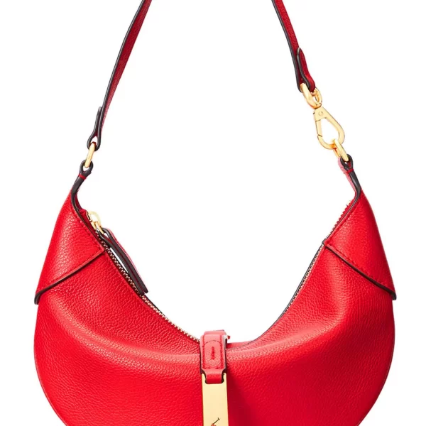 RALPH LAUREN ΤΣΑΝΤΑΚΙ ΩΜΟΥ ΜΕΤΑΛΛΙΚΟ LOGO ΦΕΡΜΟΥΑΡ ΚΟΚΚΙΝΟ