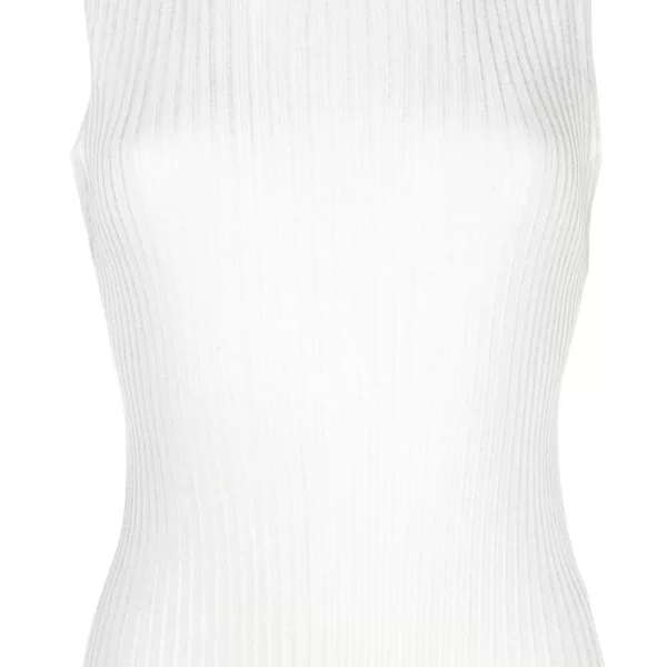 PINKO TOP ROSELAND ΡΙΜΠ ΔΙΑΦΑΝΕΙΑ ΜΕΤΑΛΛΙΖΕ ΛΕΥΚΟ