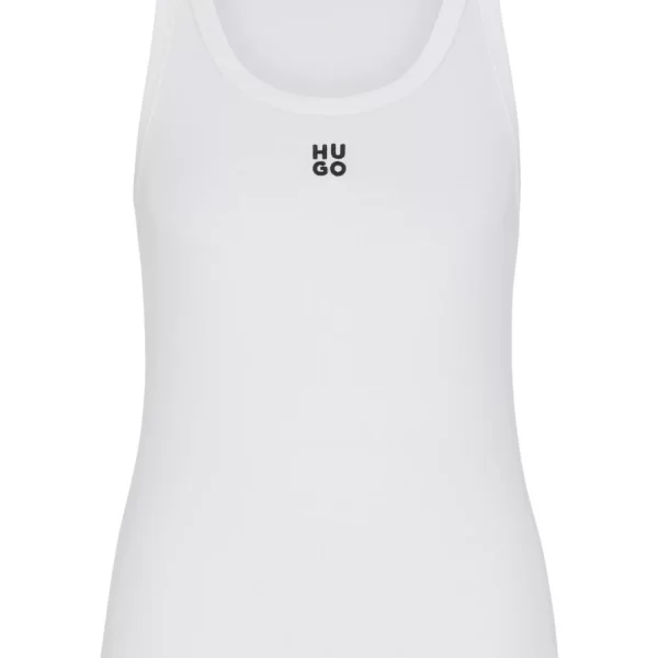 HUGO HUGO TOP DATAMIA LOGO ΛΕΥΚΟ