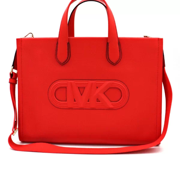 MICHAEL KORS ΤΣΑΝΤΑ SHOPPING BAG GIGI IMANTΑΣ ΑΝΑΓΛΥΦΟ LOGO ΚΟΡΑΛΙ