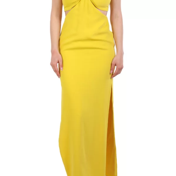 TWINS FANTASY ΦΟΡΕΜΑ MAXI ΝΤΡΑΠΕ ΜΕ ΚΡΙΚΟ ΚΙΤΡΙΝΟ