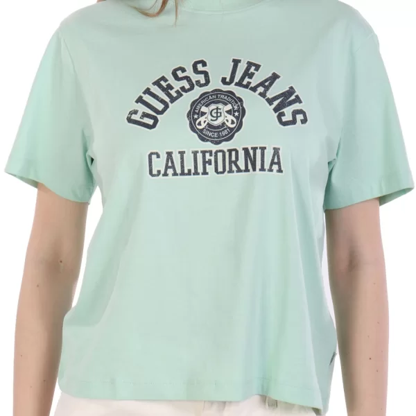 GUESS JEANS T-SHIRT LOGO ΜΕΝΤΑ