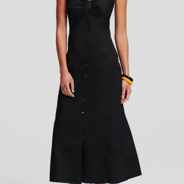 KARL LAGERFELD ΦΟΡΕΜΑ MAXI BUTTON DOWN ΜΑΥΡΟ