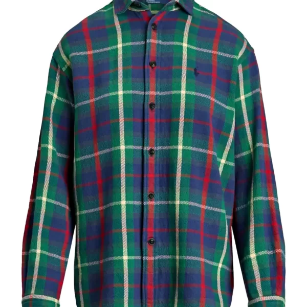 RALPH LAUREN ΠΟΥΚΑΜΙΣΟ CLASSICS JACKET ΚΑΡΩ ΠΟΛΥΧΡΩΜΟ