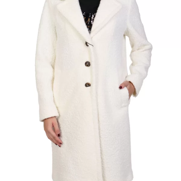 MARELLA MARELLA EMME 1 ΠΑΛΤΟ GHINEA ΜΠΟΥΚΛΕ ΛΕΥΚΟ