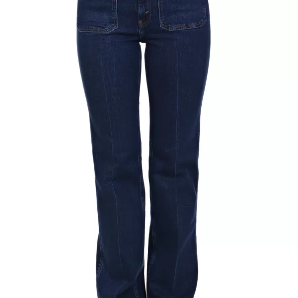 RALPH LAUREN ΠΑΝΤΕΛΟΝΙ JEANS FLARE ΨΗΛΟΜΕΣΟ ΤΣΕΠΕΣ ΜΠΡΟΣΤΑ ΣΚΟΥΡΟ ΜΠΛΕ