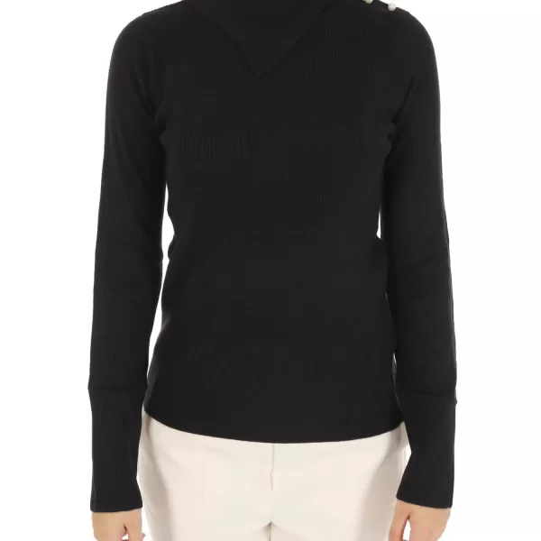 MARELLA EMME ΠΛΕΚΤΟ RAMA ΡΙΜΠ ΖΙΒΑΓΚΟ ΚΟΥΜΠΙΑ ΠΕΡΛΕΣ ΩΜΟΣ ΜΑΥΡΟ