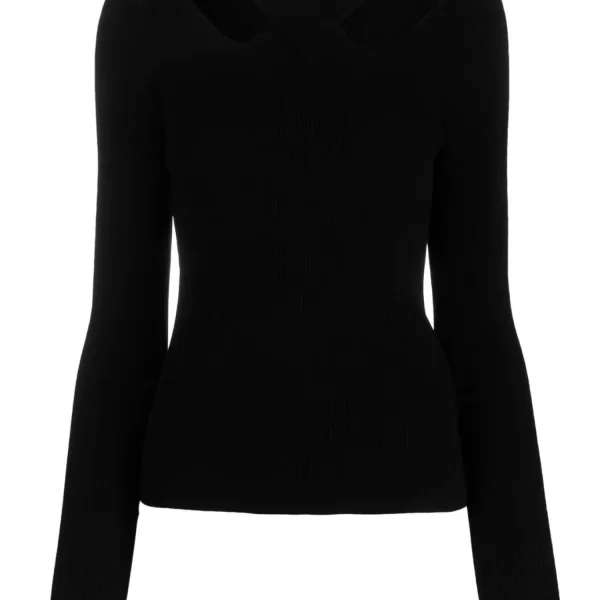 MICHAEL KORS ΜΠΛΟΥΖΑ ΡΙΜΠ ΑΝΟΙΓΜΑΤΑ ΜΑΥΡΟ